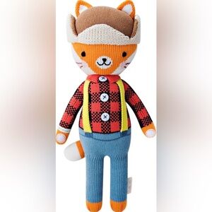 Cuddle & Kind Wyatt Fox Knit Plush Stuffed Animal Lumberjack Woodsman (CB-1)